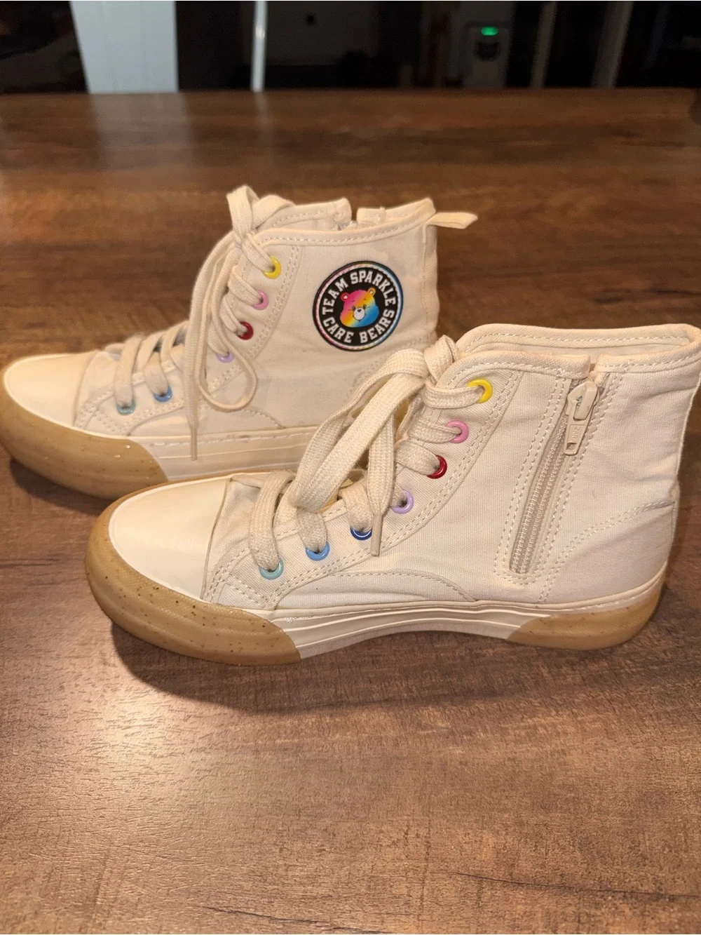 ZARA x Care Bears Team Sparkle High Top Sneakers Rainbow EU 35 Kids Youth 4